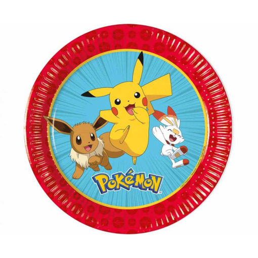 Picture of POKEMON PAPER PLATES 20CM 8 PACK